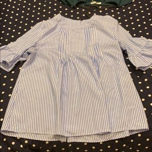 Striped, button backed shirt
